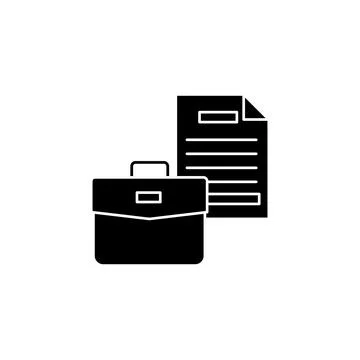 Beg document business icon. Simple business intention icons for ui and ux Stock Illustration