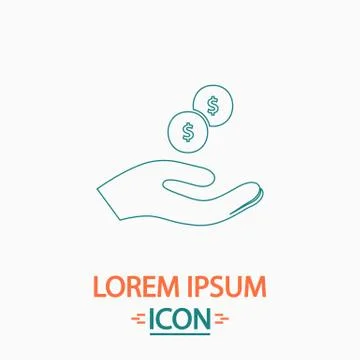 Beggar computer symbol Stock Illustration