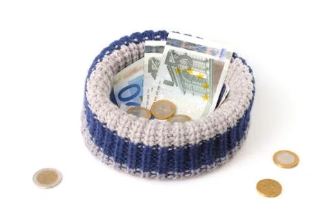 Beggar hat isolated on white Stock Photos