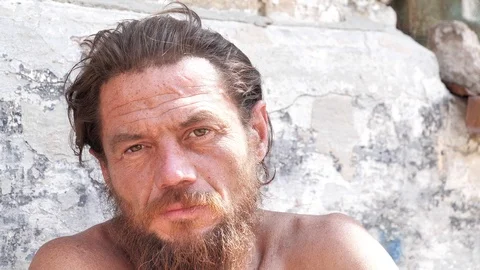 Beggar on the street Video stock 115947897