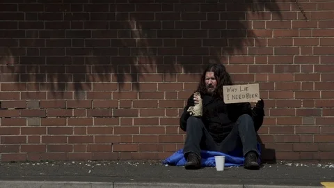 Begging for Beer Money Stock Footage 88359710