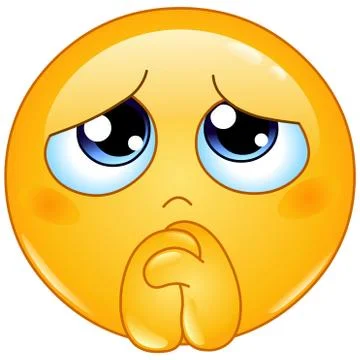 Begging emoticon Stock Illustration