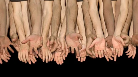 Begging Hands Stock Footage 6093724