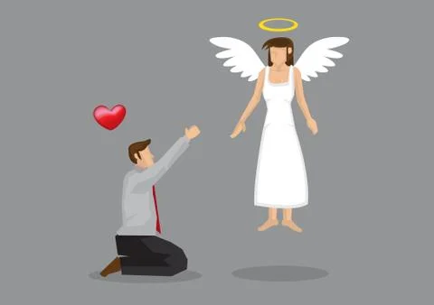 Begging for Love Vector Illustration Stock Illustration