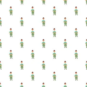 Begging person repeating pattern for poverty and hardship Stock Illustration