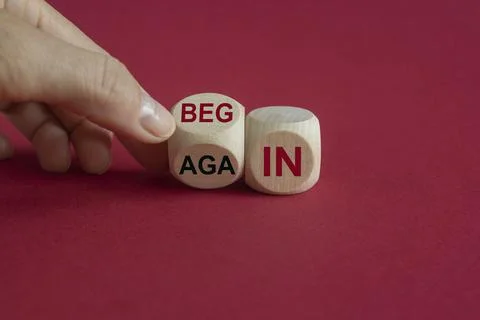 Begin again symbol. Stock Photos