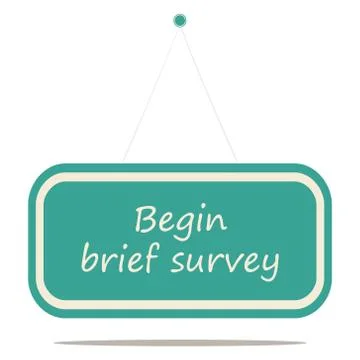 Begin brief survey Illustrazione stock