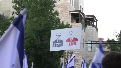 Begin = end of democracy placard Video stock 237083478