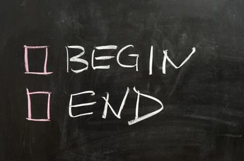 Begin or end Stock Photos