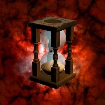 The begining of time - sand timer Stock Illustration