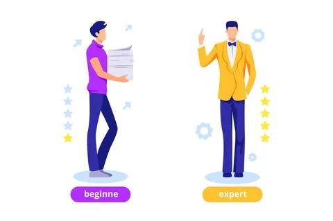 Beginner and professional. Newcomer with no work experience and an expert in his Stock Illustration