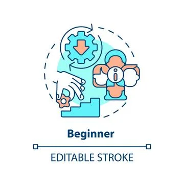 Beginner concept icon Stock Illustration