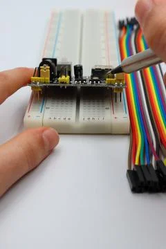 Beginner get started with electronics Stock Photos