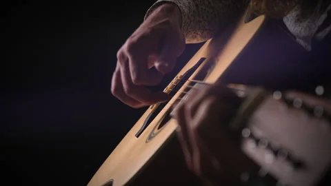 Beginner guitar playing Video stock 295157082