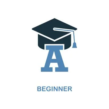 Beginner icon. Simple element illustration. Beginner pixel perfect icon design 库存插图