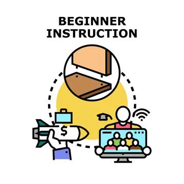Beginner instruction vector concept for education and new business Ilustración de archivo