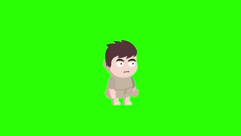 Beginner RPG Character Walking Green Screen Stock Footage 145911877