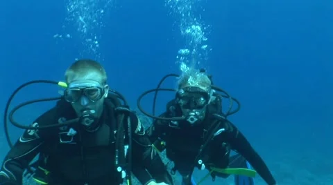 Beginner Scuba Divers Stock Footage 5257562