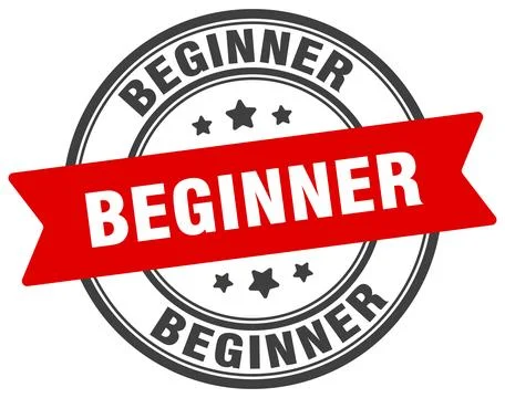 Beginner stamp. beginner label on transparent background. round sign Stock Illustration