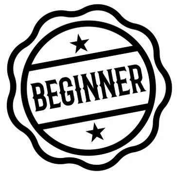 BEGINNER stamp on white Stock Illustration