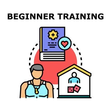 Beginner training concept educating new skills development Stock Illustration
