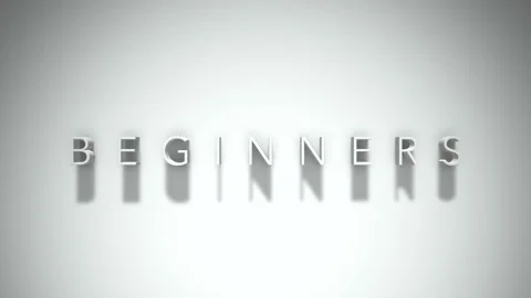 Beginners 3D title animation with shadows on a white background Stock Footage 297666798