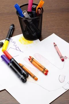 Beginners drawing Stock Photos