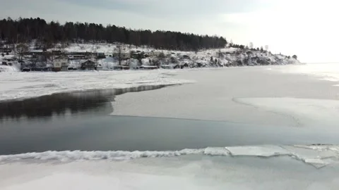 The beginning of the Angara river Stock Footage 170874120