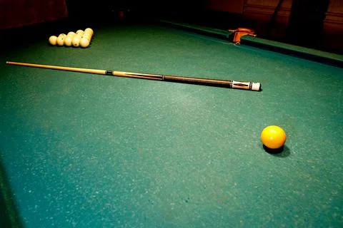The beginning of the billiard game Stock Photos