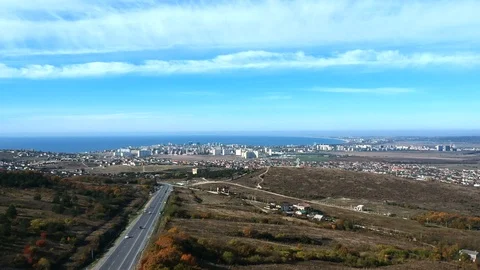 The beginning of the Caucasus Mountains flight12 Stock Footage 128691995