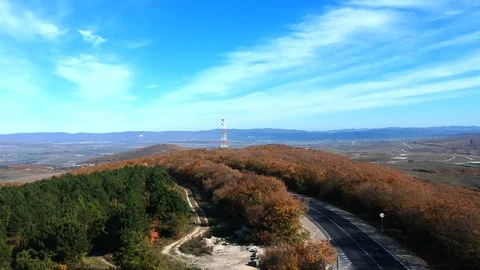 The beginning of the Caucasus Mountains flight7 Stock Footage 128691788