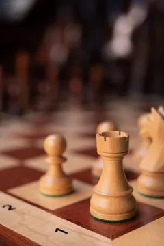 The beginning of the chess game Stock Photos
