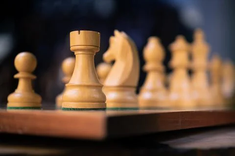 The beginning of the chess game Stock Photos