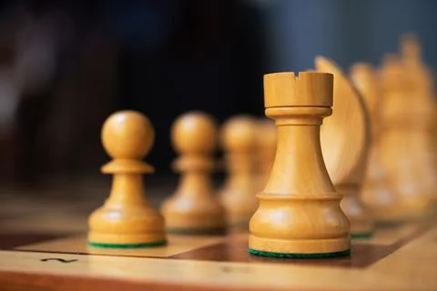 The beginning of the chess game Stock Photos