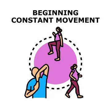 Beginning constant movement, activity, exercise, health, pregnancy Ilustración de archivo