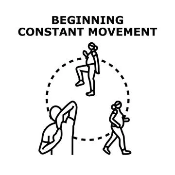Beginning constant movement, activity, exercise, health, pregnancy Ilustración de archivo