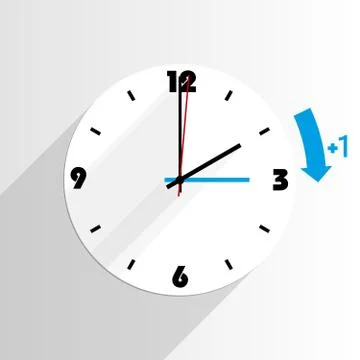 Beginning of daylight saving time Stock-Illustration