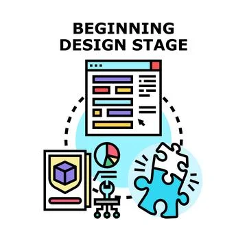 Beginning design stage working on creative product development Illustrazione stock