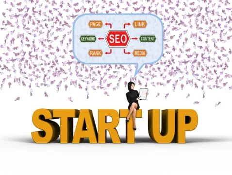 Beginning of e-business Stock Illustration