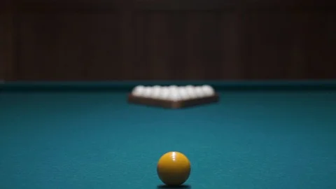 The beginning of the game of Russian billiards Stock Footage 106080107