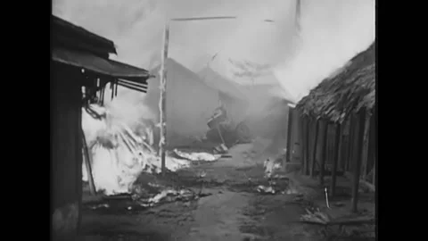 The beginning of the Indo-China war in 1946, forced Ho Chi Minh deep into the Stock Footage 157263616