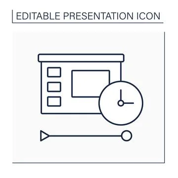 Beginning line icon Stock Illustration