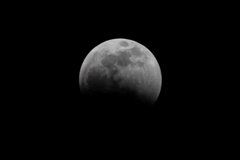 Beginning Lunar Eclipse Stock Photos