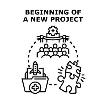 Beginning new project development for business startup success Stock Illustration