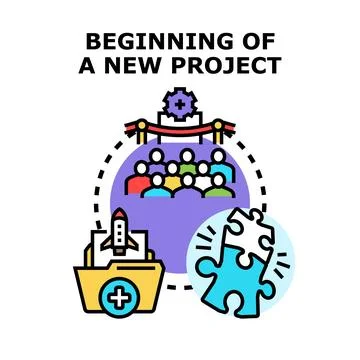 Beginning new project development for business startup success 스톡 일러스트
