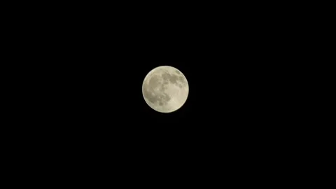 Beginning of Partial Lunar Eclipse Pt1 스톡 동영상 346783967