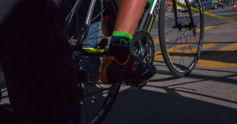 The beginning of the race in cycling Stock Footage 65175084