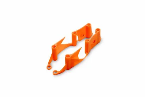 Beginning of the racing drone assembly. Elements of a spare part of an unmann 스톡 사진