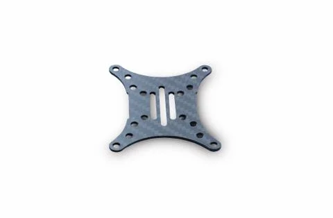 The beginning of the racing drone assembly. Sturdy elements of an unmanned ae Stock Photos