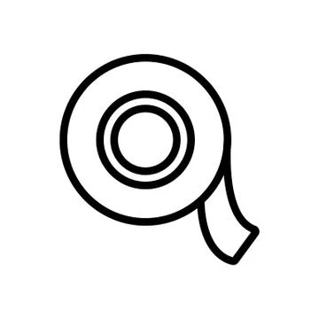 Beginning of roll of electrical tape icon vector outline illustration Ilustración de archivo